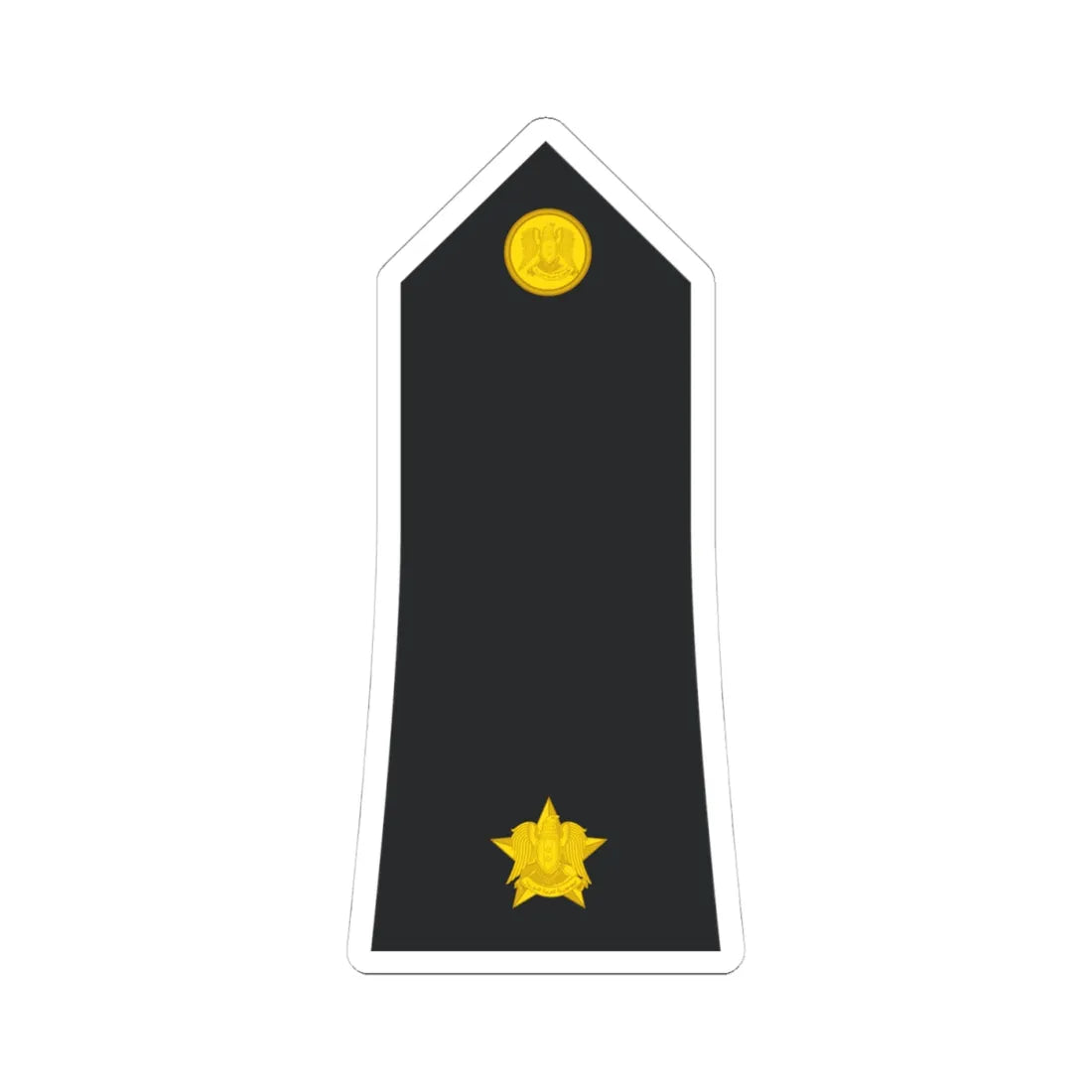 Syria Navy   OF01a (Syria) (Military Rank) STICKER Vinyl Kiss-Cut Decal 4 Inch White - The Sticker Space