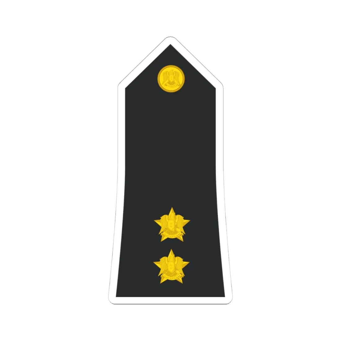 Syria Navy   OF01b (Syria) (Military Rank) STICKER Vinyl Kiss-Cut Decal 4 Inch White - The Sticker Space
