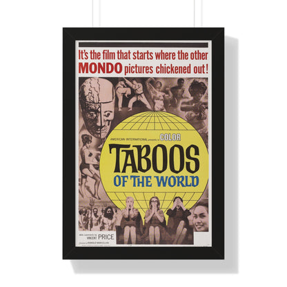 TABOOS OF THE WORLD 1963 - Framed Movie Poster-16″ x 24″-The Sticker Space