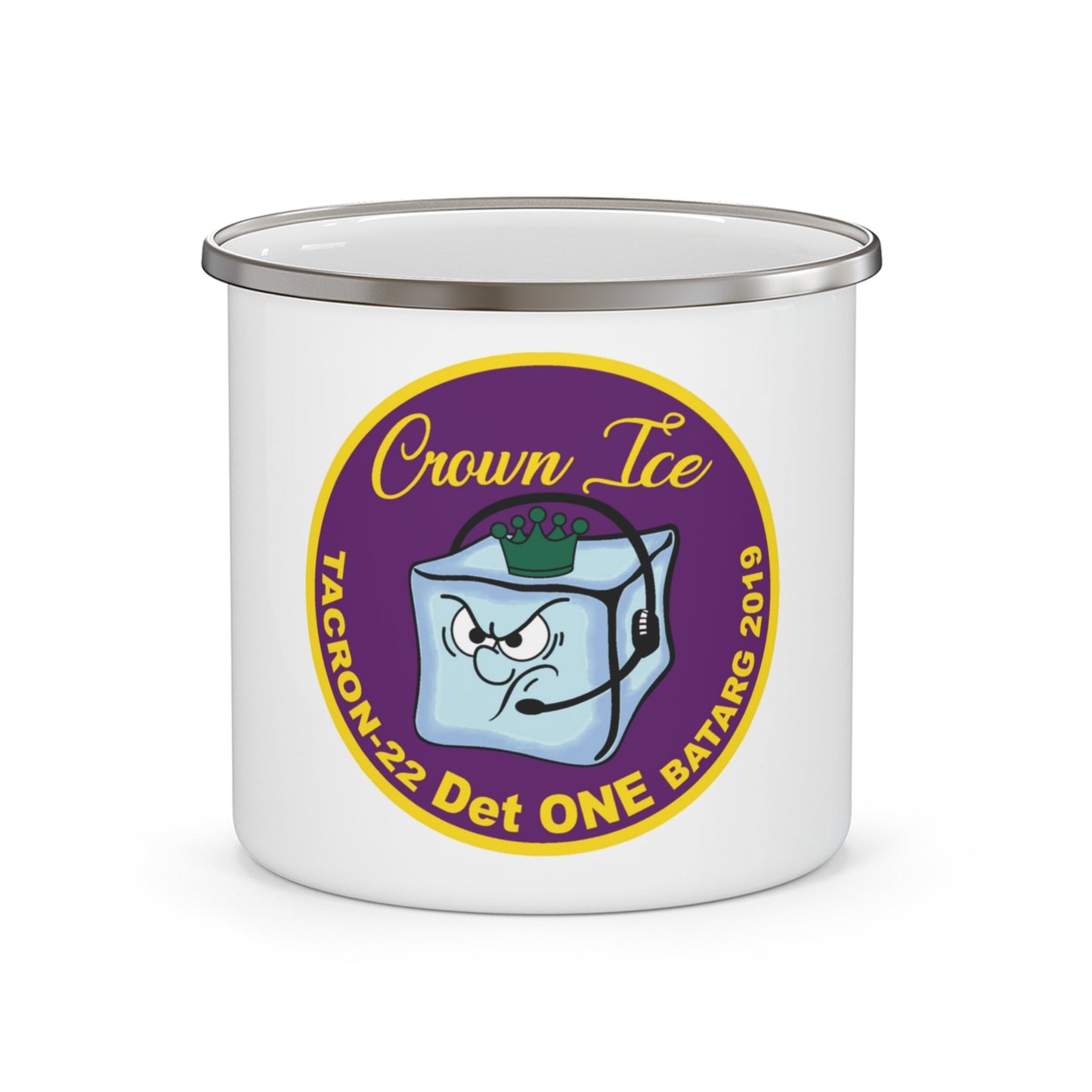 TACRON 22 Det ONE Crown Ice (U.S. Navy) Enamel Mug 12oz-12oz-The Sticker Space