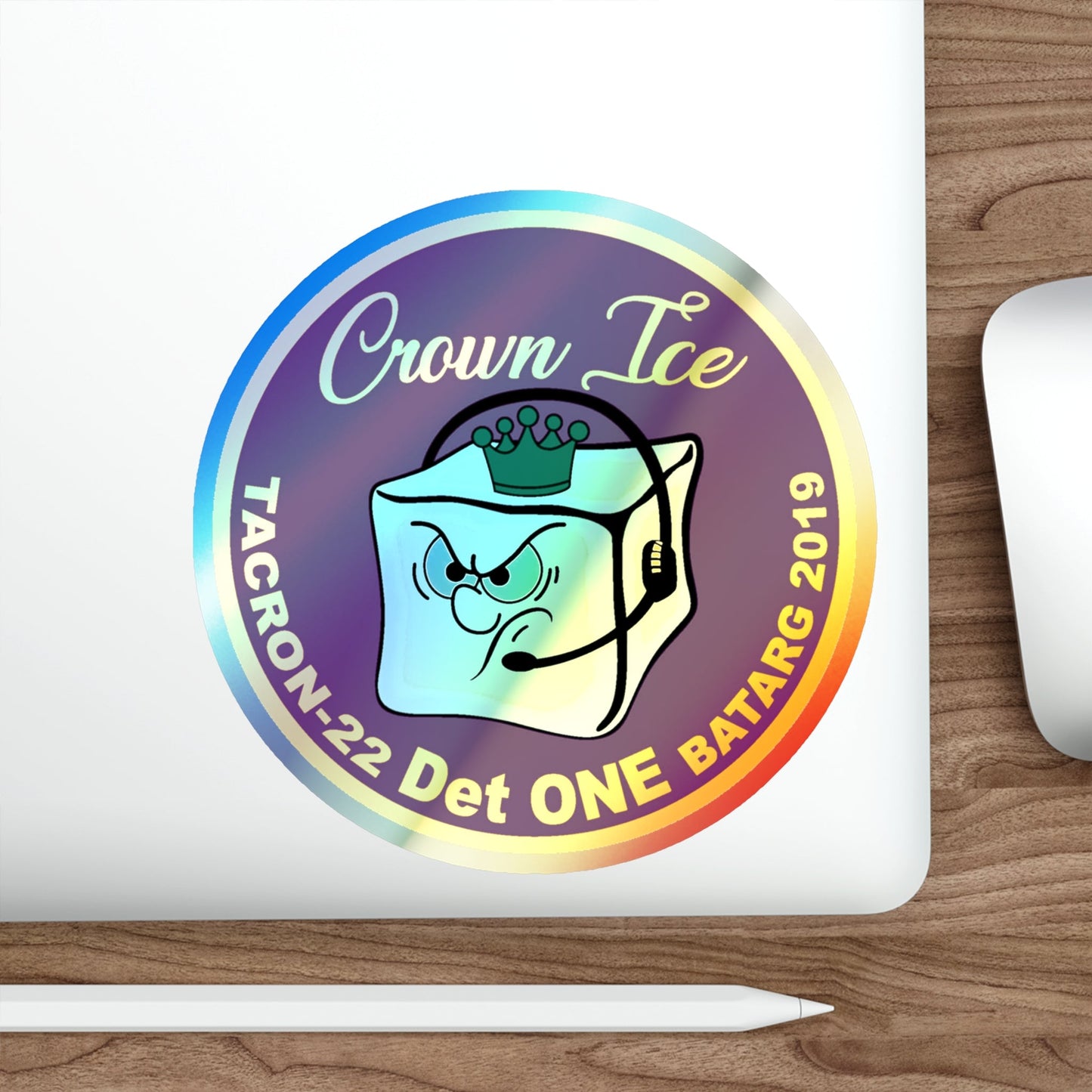 TACRON 22 Det ONE Crown Ice (U.S. Navy) Holographic STICKER Die-Cut Vinyl Decal-The Sticker Space