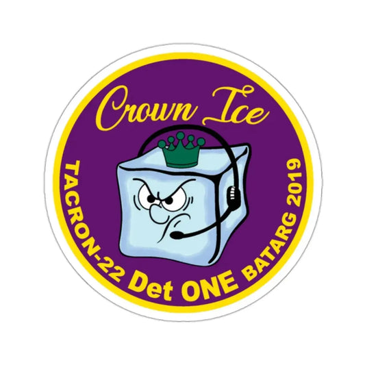 TACRON 22 Det ONE Crown Ice (U.S. Navy) STICKER Vinyl Kiss-Cut Decal 2 Inch White - The Sticker Space