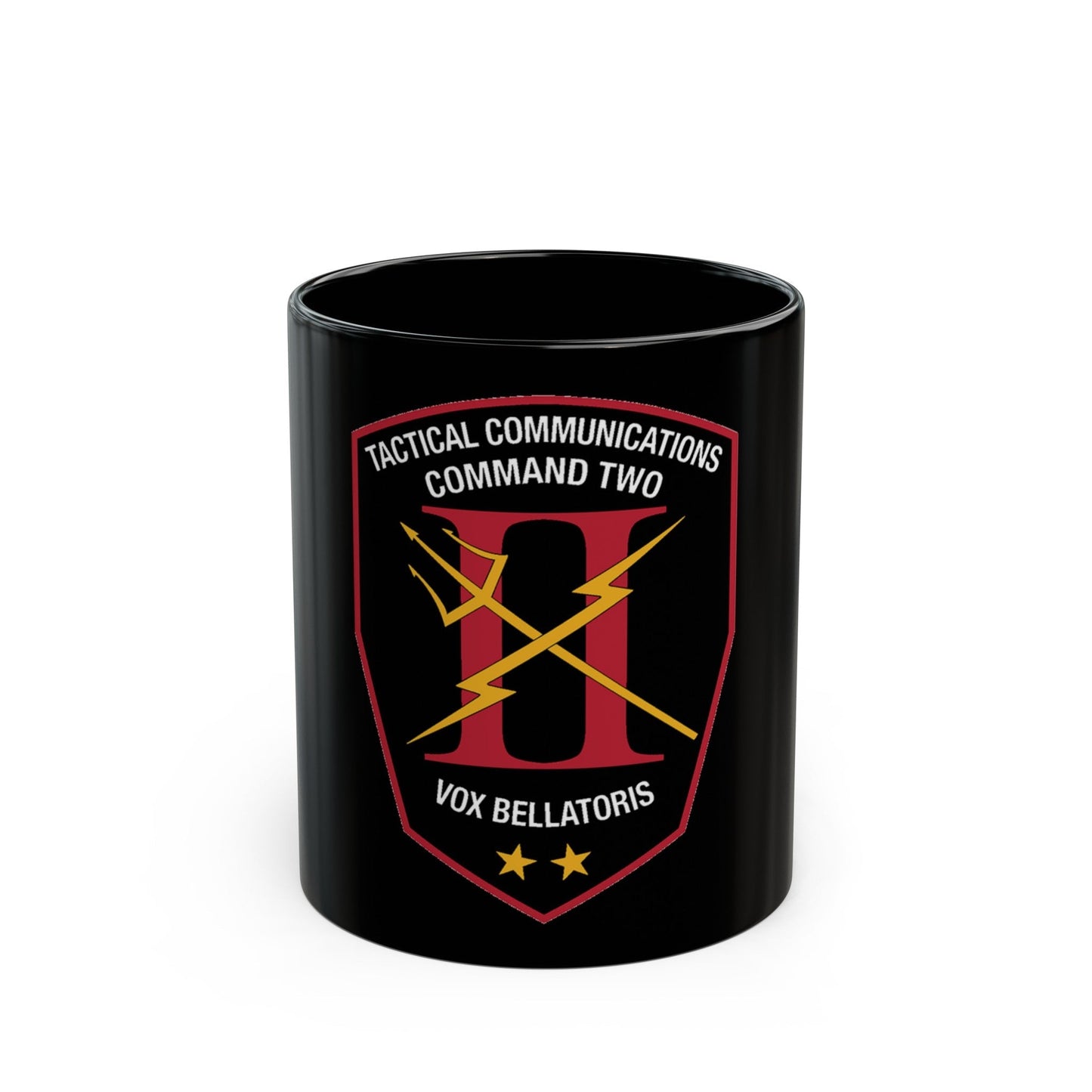 Tactical Communication Command Two (U.S. Navy) Black Coffee Mug-11oz-The Sticker Space