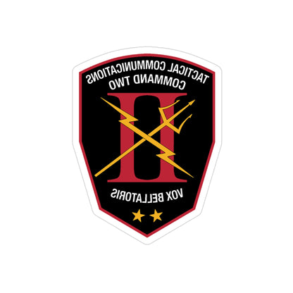 Tactical Communication Command Two (U.S. Navy) REVERSE PRINT Transparent STICKER-3" × 3"-The Sticker Space