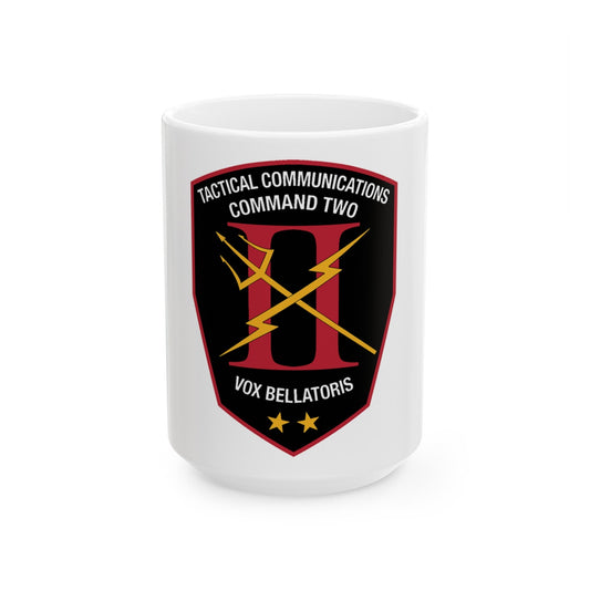 Tactical Communication Command Two (U.S. Navy) White Coffee Mug-15oz-The Sticker Space