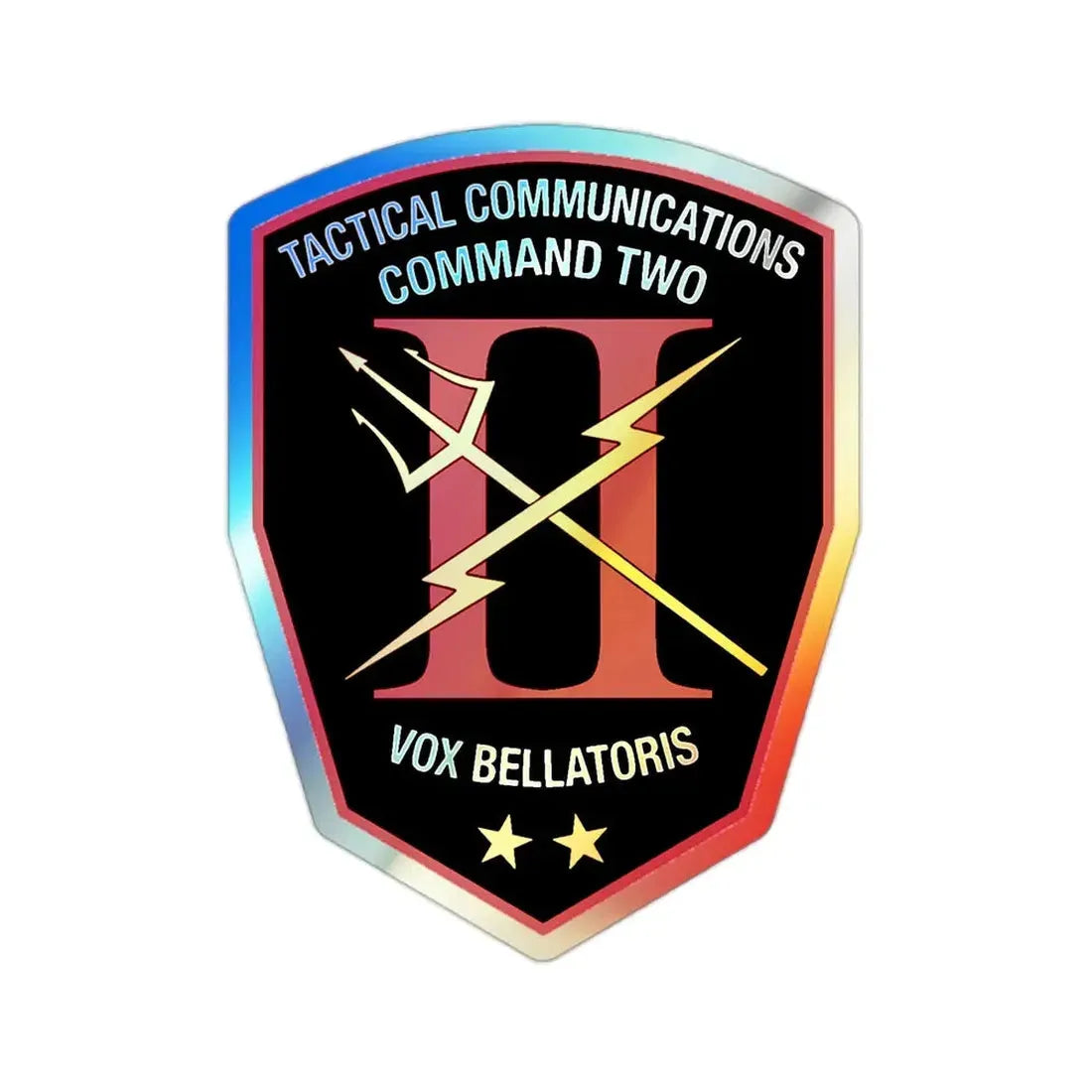 Tactical Communication Command Two (U.S. Navy) Holographic STICKER Die-Cut Vinyl Decal 2 Inch Holographic - The Sticker Space