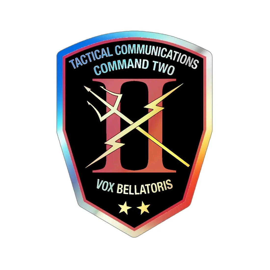Tactical Communication Command Two (U.S. Navy) Holographic STICKER Die-Cut Vinyl Decal 5 Inch Holographic - The Sticker Space