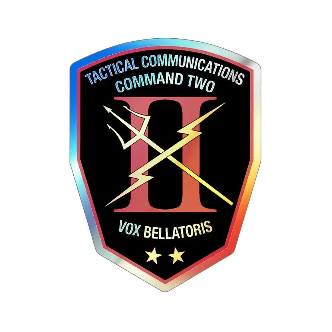 Tactical Communication Command Two (U.S. Navy) Holographic STICKER Die-Cut Vinyl Decal 6 Inch Holographic - The Sticker Space