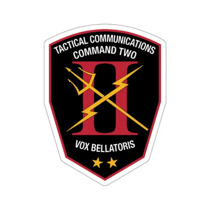 Tactical Communication Command Two (U.S. Navy) STICKER Vinyl Kiss-Cut Decal 2 Inch White - The Sticker Space