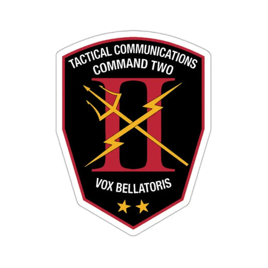 Tactical Communication Command Two (U.S. Navy) STICKER Vinyl Kiss-Cut Decal 2 Inch White - The Sticker Space