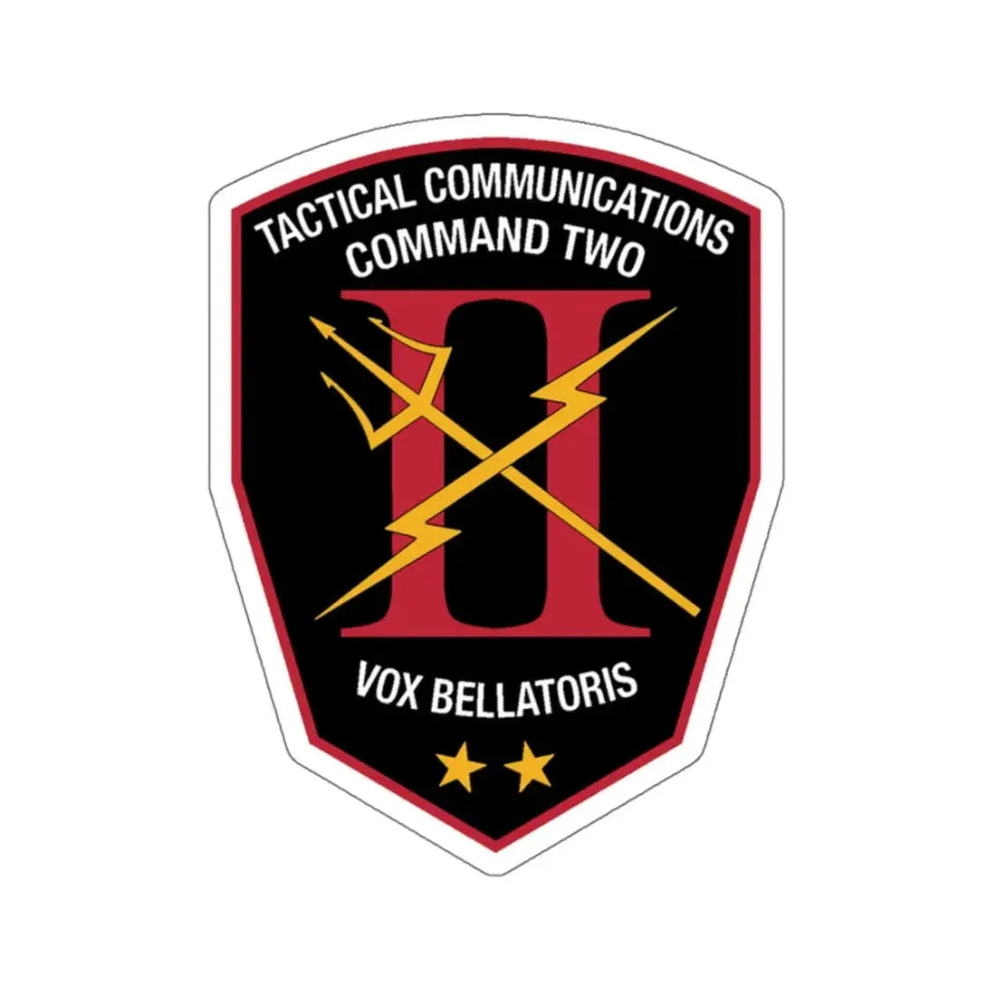 Tactical Communication Command Two (U.S. Navy) STICKER Vinyl Kiss-Cut Decal 6 Inch White - The Sticker Space