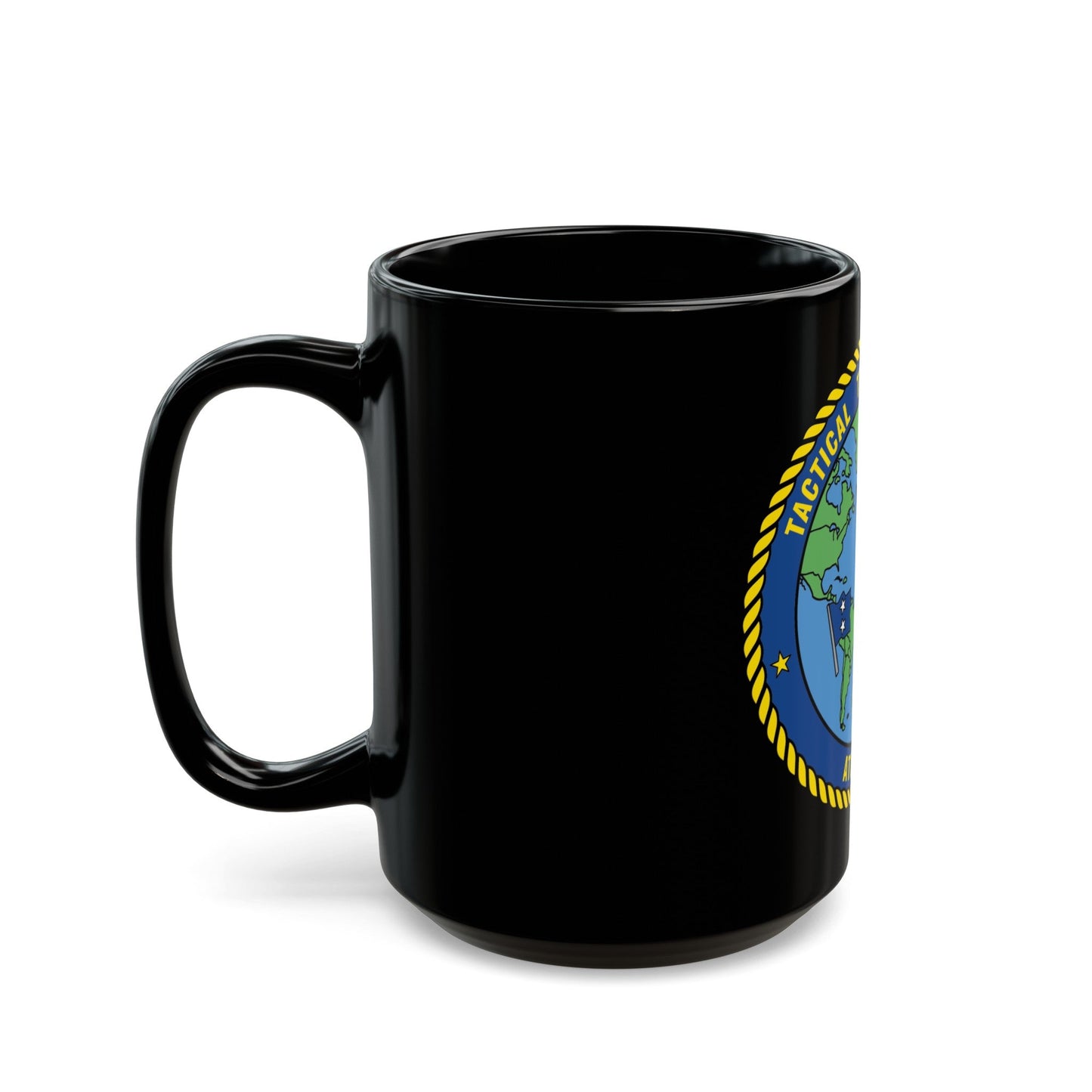 Tactical Training Grp Atlantic (U.S. Navy) Black Coffee Mug-The Sticker Space