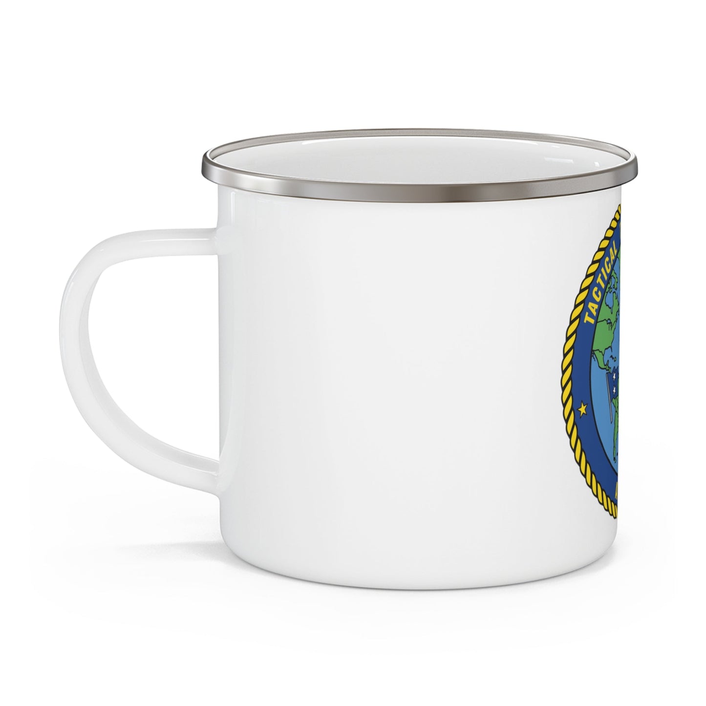 Tactical Training Grp Atlantic (U.S. Navy) Enamel Mug 12oz-12oz-The Sticker Space