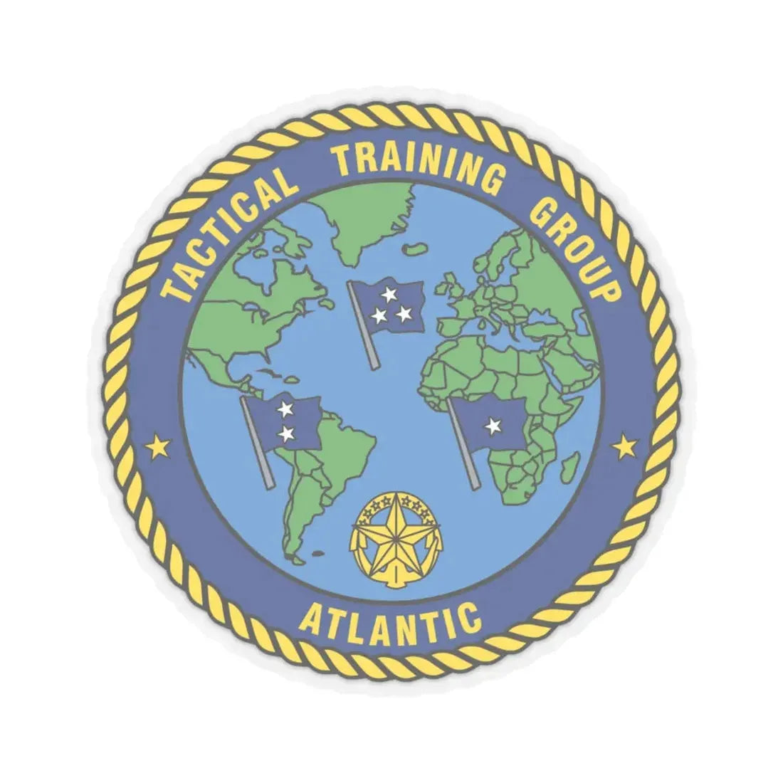 Tactical Training Grp Atlantic (U.S. Navy) STICKER Vinyl Kiss-Cut Decal 4 Inch Transparent - The Sticker Space