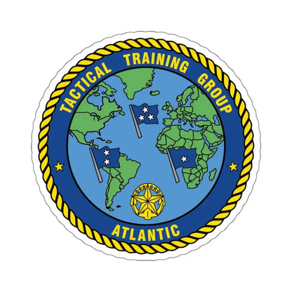 Tactical Training Grp Atlantic (U.S. Navy) STICKER Vinyl Kiss-Cut Decal 4 Inch White - The Sticker Space