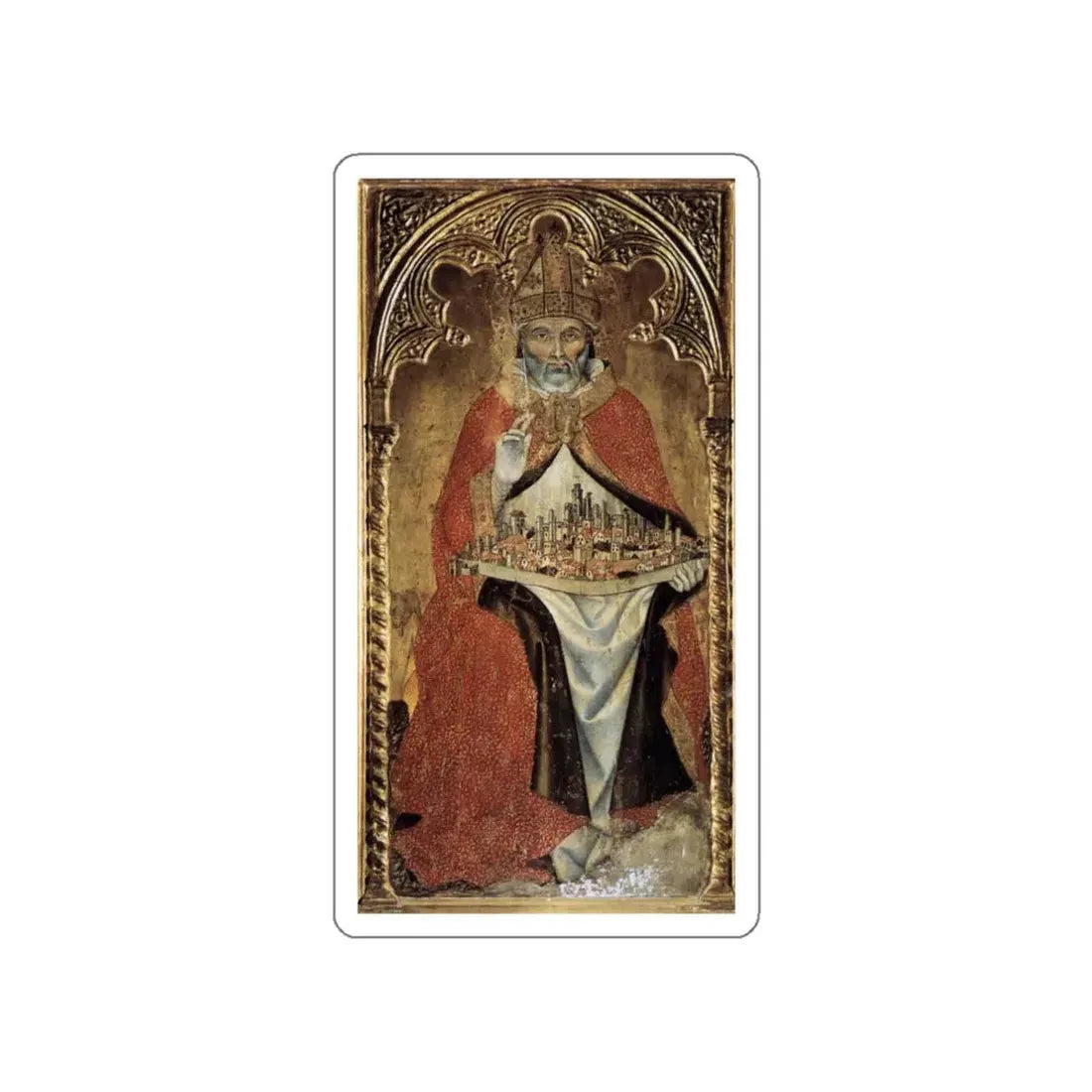 TADDEO DI BARTOLO - San Gimignano (Artwork) STICKER Vinyl Die-Cut Decal White Die-Cut 3 Inch - The Sticker Space