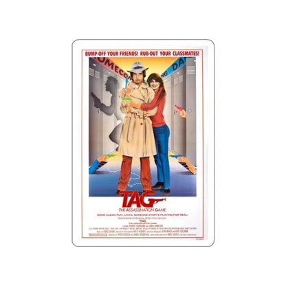 TAG THE ASSASSINATION GAME (EVERYBODY GETS IT IN THE END) 1982 Movie Poster STICKER Vinyl Die-Cut Decal 3 Inch - The Sticker Space