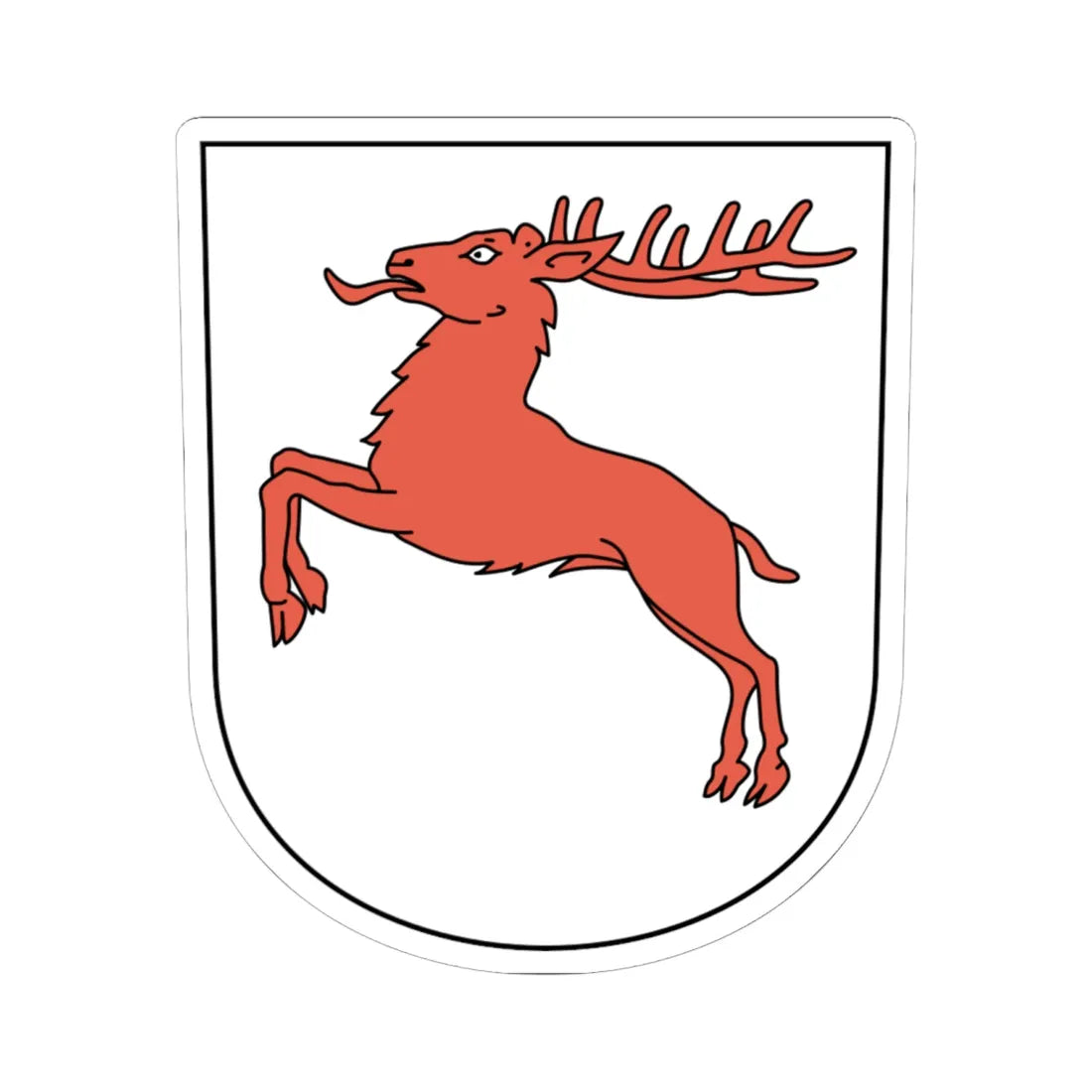 Tagelswangen coat of arms (Switzerland) (Coat of Arms) STICKER Vinyl Kiss-Cut Decal 6 Inch White - The Sticker Space