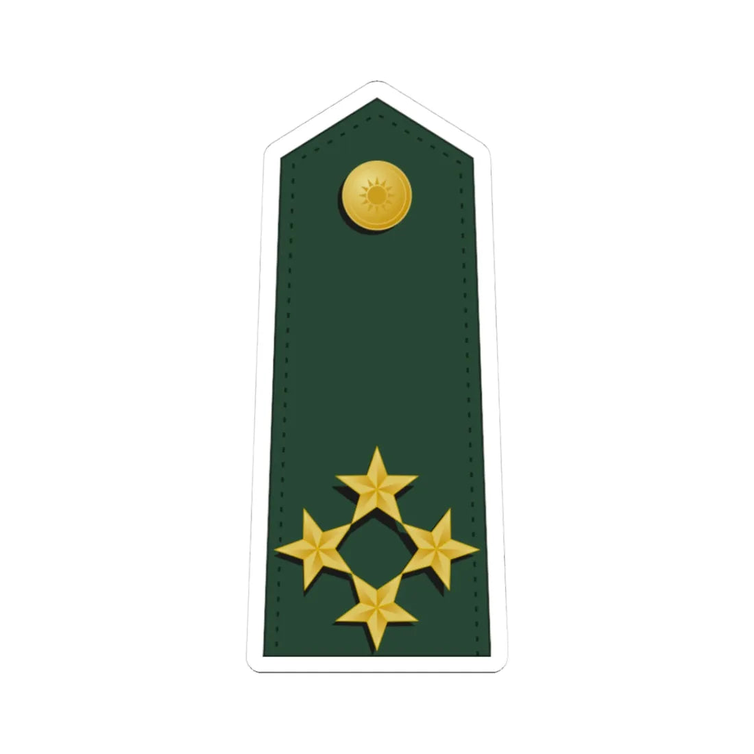 Taiwan army OF 9b 1946 (China) (Military Rank) STICKER Vinyl Kiss-Cut Decal 3 Inch White - The Sticker Space