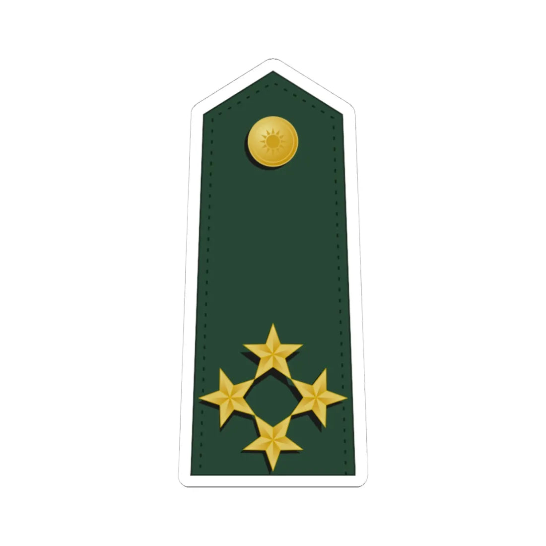 Taiwan army OF 9b 1946 (China) (Military Rank) STICKER Vinyl Kiss-Cut Decal 4 Inch White - The Sticker Space