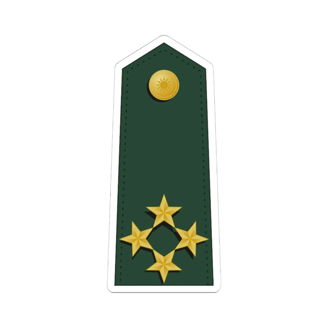 Taiwan army OF 9b 1946 (China) (Military Rank) STICKER Vinyl Kiss-Cut Decal 6 Inch White - The Sticker Space