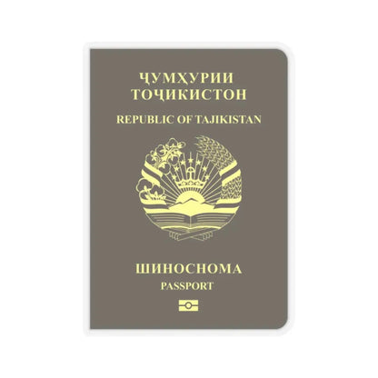 Tajikistan Passport - STICKER Vinyl Kiss-Cut Decal 2 Inch Transparent - The Sticker Space