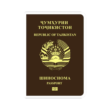 Tajikistan Passport - STICKER Vinyl Kiss-Cut Decal 2 Inch White - The Sticker Space