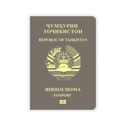 Tajikistan Passport - STICKER Vinyl Kiss-Cut Decal 3 Inch Transparent - The Sticker Space