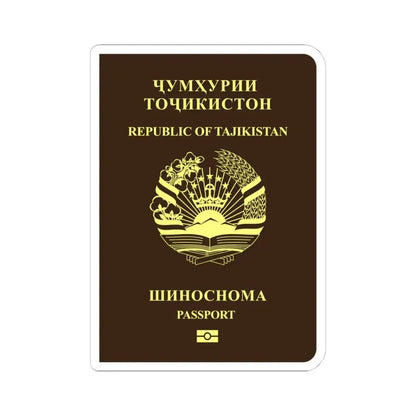 Tajikistan Passport - STICKER Vinyl Kiss-Cut Decal 4 Inch White - The Sticker Space