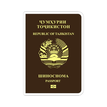 Tajikistan Passport - STICKER Vinyl Kiss-Cut Decal 6 Inch White - The Sticker Space