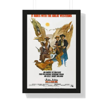 TAKE A HARD RIDE 1975 - Framed Movie Poster 16″ x 24″ Black - The Sticker Space