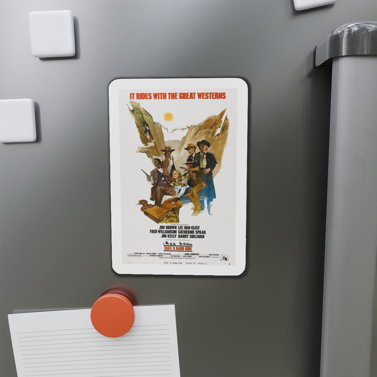 TAKE A HARD RIDE 1975 Movie Poster - Refrigerator Magnet-The Sticker Space