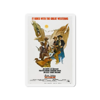 TAKE A HARD RIDE 1975 Movie Poster - Refrigerator Magnet 2 Inch Die-Cut - The Sticker Space