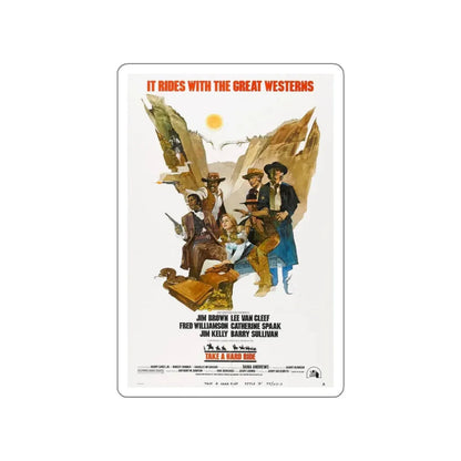 TAKE A HARD RIDE 1975 Movie Poster STICKER Vinyl Die-Cut Decal 4 Inch - The Sticker Space
