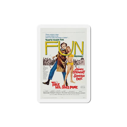 Take Her She's Mine 1963 Movie Poster Refrigerator Magnet 3 Inch - The Sticker Space