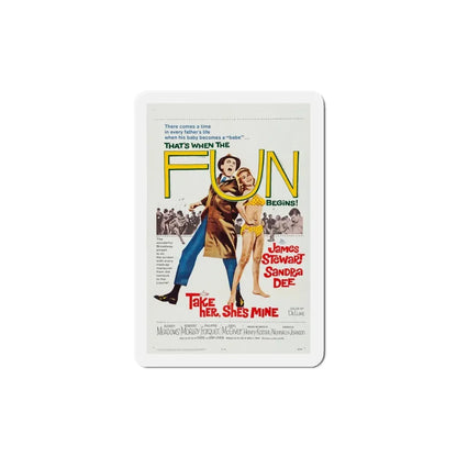 Take Her She's Mine 1963 Movie Poster Refrigerator Magnet 4 Inch - The Sticker Space