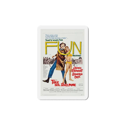 Take Her She's Mine 1963 Movie Poster Refrigerator Magnet 5 Inch - The Sticker Space