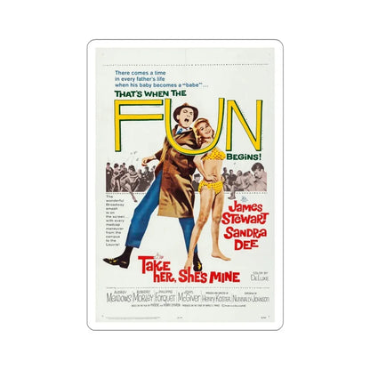 Take Her She's Mine 1963 Movie Poster STICKER Vinyl Die-Cut Decal 4 Inch - The Sticker Space