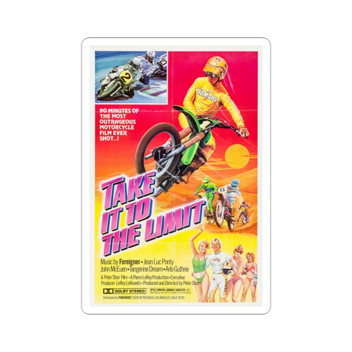 Take It to the Limit 1980 Movie Poster STICKER Vinyl Die-Cut Decal-2 Inch-The Sticker Space