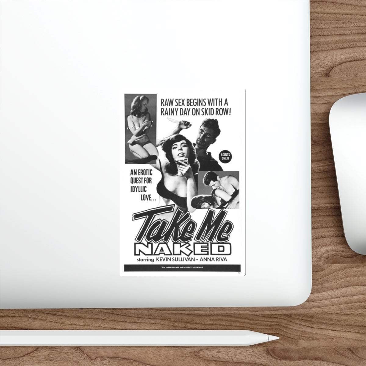 TAKE ME NAKED 1966 Movie Poster STICKER Vinyl Die-Cut Decal-The Sticker Space