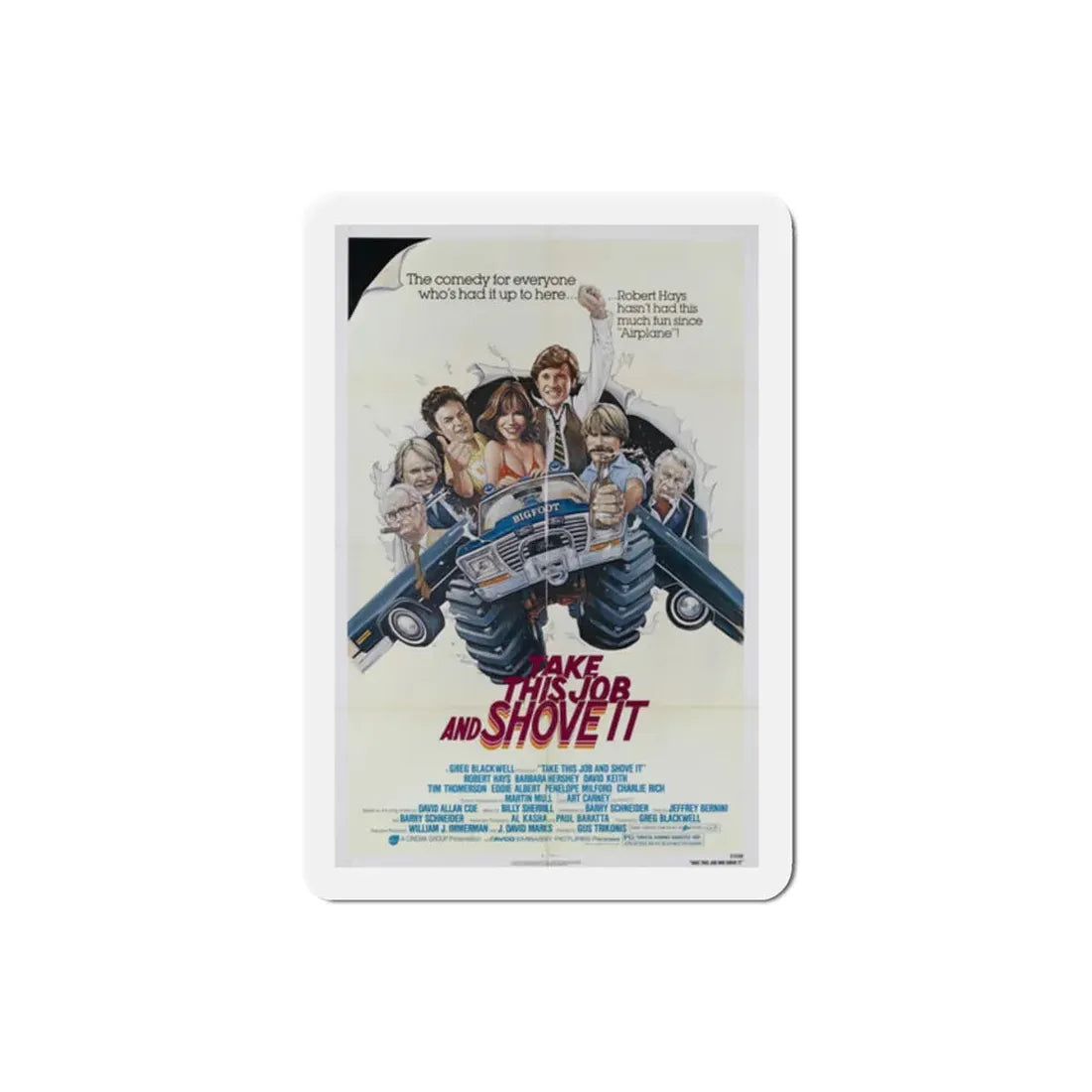 Take This Job and Shove It 1981 Movie Poster Refrigerator Magnet 2 Inch - The Sticker Space