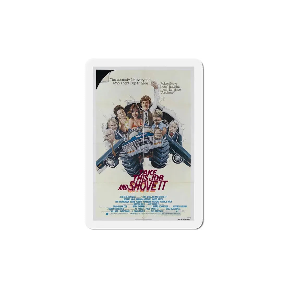 Take This Job and Shove It 1981 Movie Poster Refrigerator Magnet 5 Inch - The Sticker Space