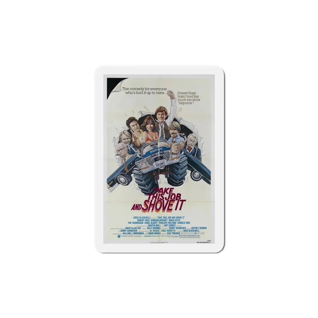 Take This Job and Shove It 1981 Movie Poster Refrigerator Magnet 6 Inch - The Sticker Space