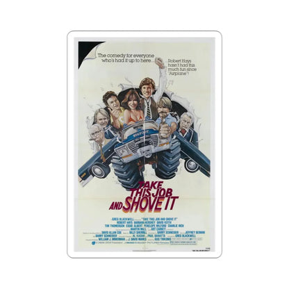 Take This Job and Shove It 1981 Movie Poster STICKER Vinyl Die-Cut Decal 2 Inch - The Sticker Space