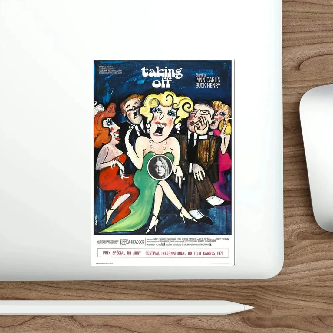 Taking Off 1971 Movie Poster STICKER Vinyl Die-Cut Decal - The Sticker Space