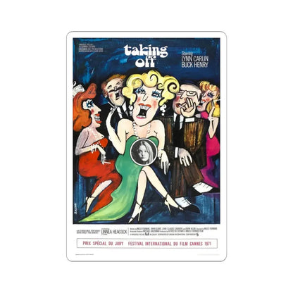 Taking Off 1971 Movie Poster - STICKER Vinyl Kiss-Cut Decal 3 Inch White - The Sticker Space