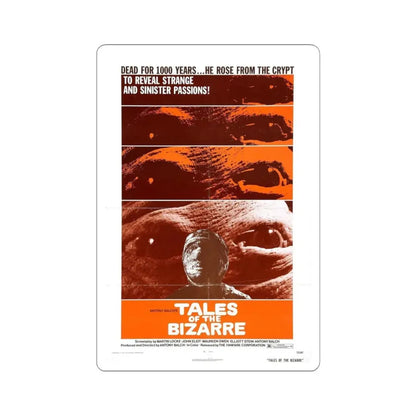 TALES FROM THE BIZARRE 1970 Movie Poster - STICKER Vinyl Kiss-Cut Decal 6 Inch White - The Sticker Space