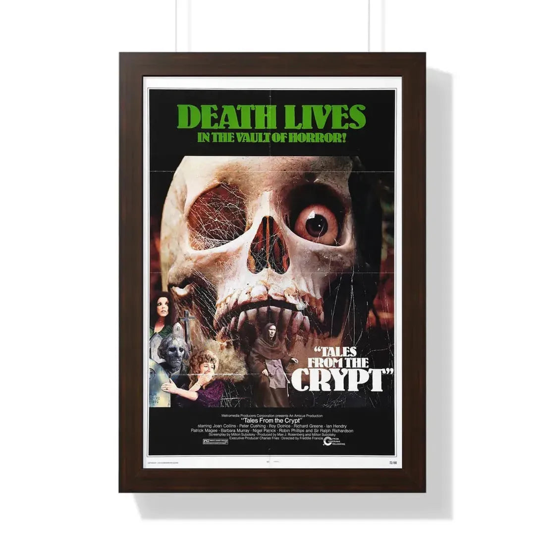 TALES FROM THE CRYPT 1972 - Framed Movie Poster 16″ x 24″ Walnut - The Sticker Space