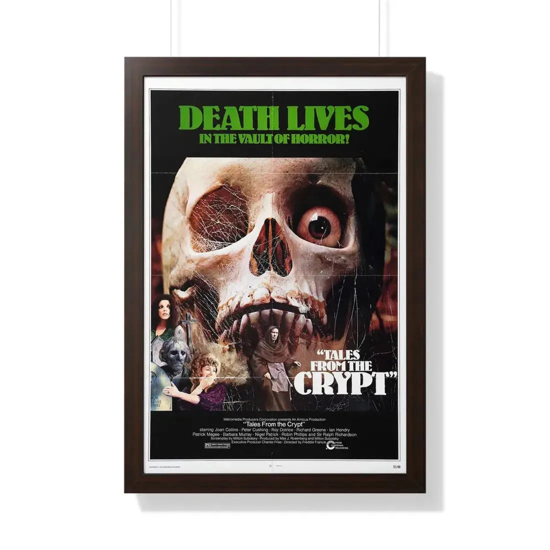 TALES FROM THE CRYPT 1972 - Framed Movie Poster 20" x 30" Walnut - The Sticker Space