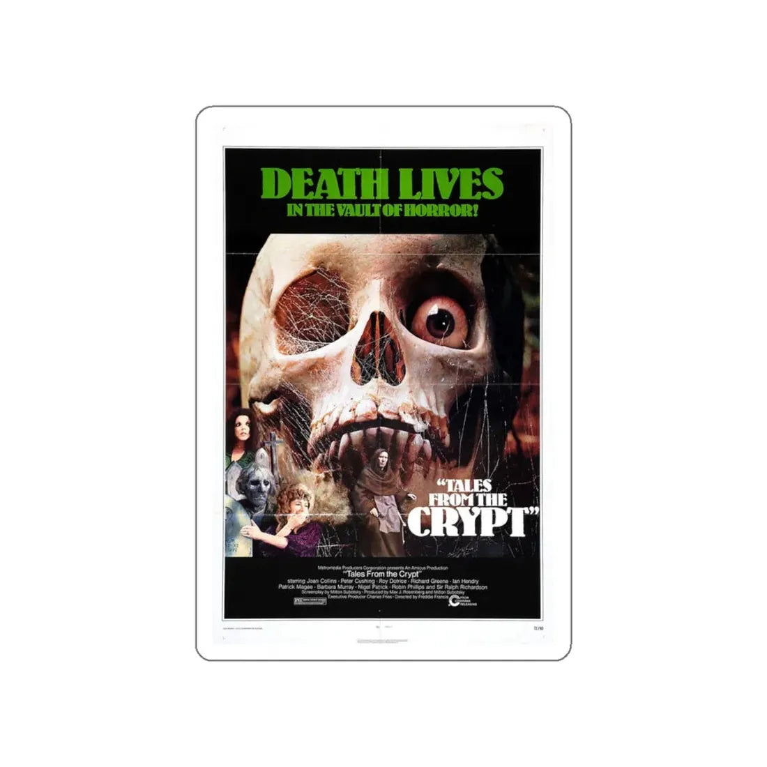 TALES FROM THE CRYPT 1972 Movie Poster STICKER Vinyl Die-Cut Decal 4 Inch - The Sticker Space